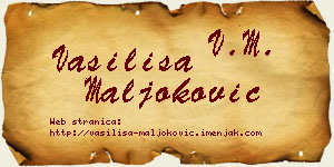 Vasilisa Maljoković vizit kartica